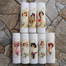 Vintga викторианские Женщины 15 см x 15 см холст хлопок лен ручная окрашенная цифровая печать Стёганое Одеяло Ткань для DIY шитье лоскутное 6 шт