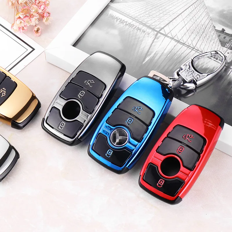 Puou Чехол кошелек корпус для дистанционного ключа 2008 для Mercedes Benz W203 W210 W211 AMG W204 C E S CLS CLK CLA SLK key5y