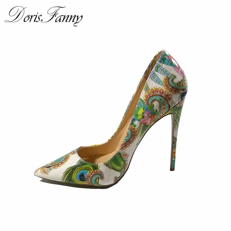 DorisFanny/Женская обувь девушки сексуальные Обувь на высоком каблуке с нескольких цветов на шпильке; 12-10-8cm свадебные туфли