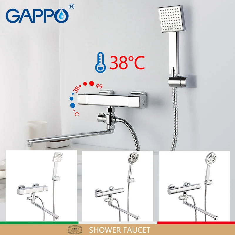 GAPPO دش صنبور ترموستات صنبور حوض خلاط جولة اكسسوارات انبوب ماء السباكة خرطوم دش رئيس سبا الدش GAPPO دش صنبور ترموستات صنبور حوض خلاط جولة اكسسوارات انبوب ماء السباكة خرطوم دش رئيس سبا الدش