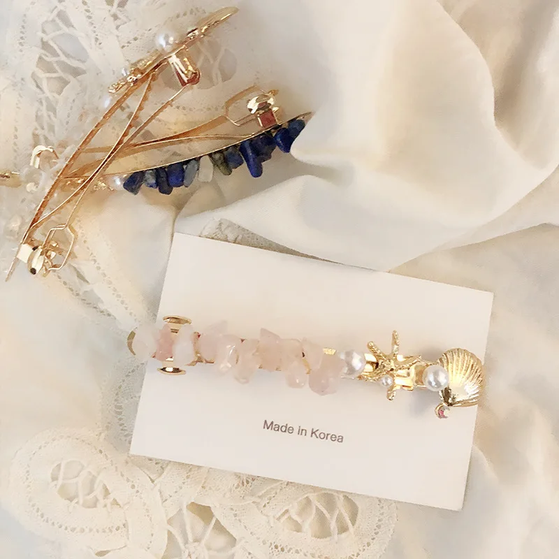 15 HZ новые модные заколки с искусственным жемчугом Морская звезда заколка для волос аксессуары для волос для женщин и девушек на свадьбу - Цвет: 15