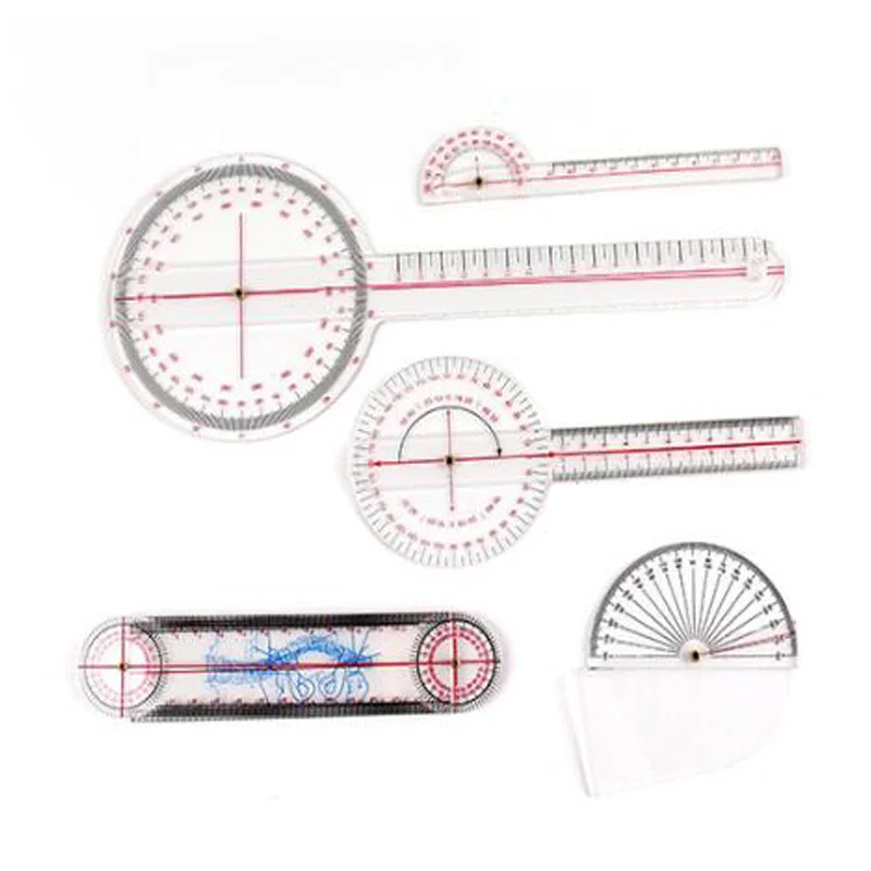 

5 pcs / set of rotary protractor medical angle joint measurement angle ruler limb angle rehabilitation equipment