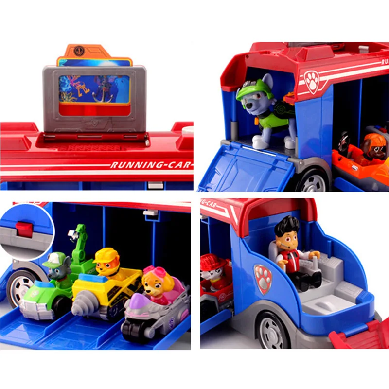 Paw Patrol спасательный автобус собака Patrulla canina игрушки аниме автомобиль пластиковая