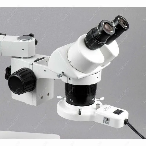 Стерео микроскоп AmScope поставляет 10X 15X 30X 45X стерео на одной руки стрелы с кольцевым