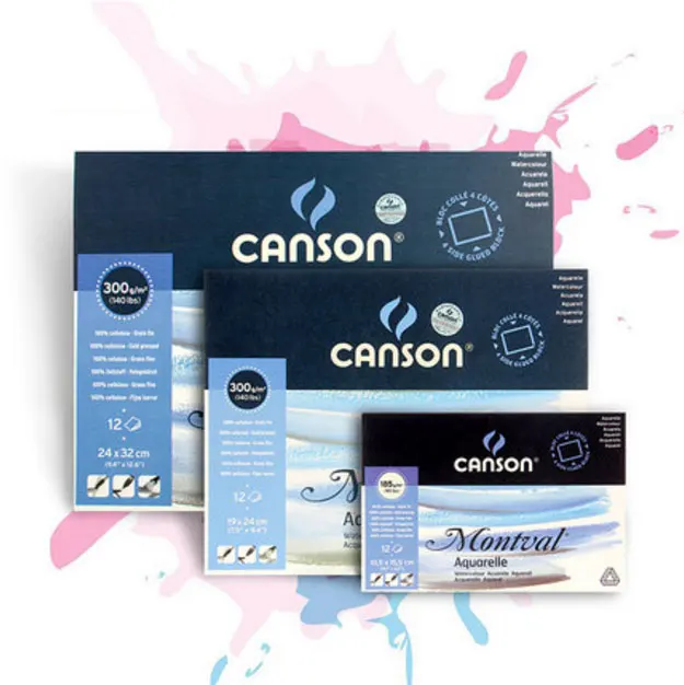 

French Canson Water-soluble Book Paper For Drawing Painting Watercolor Painting Book Art Supplies