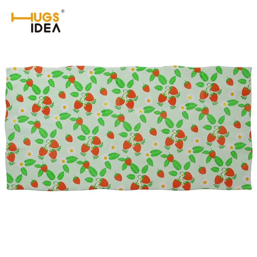 

HUGSIDEA Microfiber Beach Towel Strawberry Summer Bath Towels for Adults Big Beach Mat Quick Dry Swimming Pool Poncho Blanket