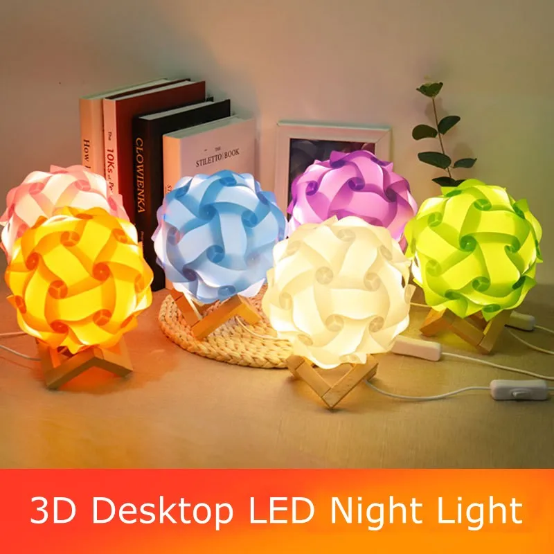 

3D 17CM Bedroom Table Lamp Table Children's Room Decoration New Strange Digital LED Night Light USB Kids Holiday Creative Gifts
