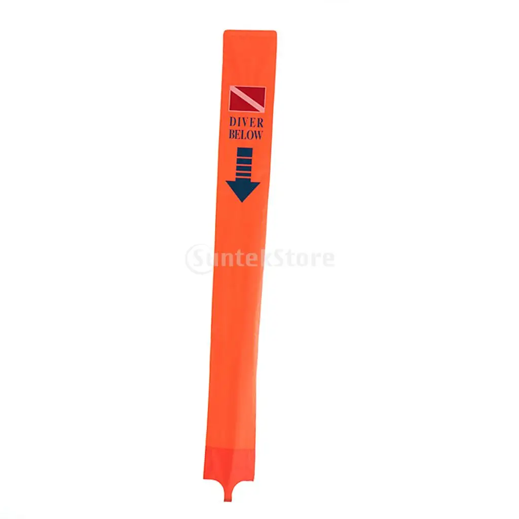 Underwater Scuba Diving Snorkeling Inflatable Buoy Float Signal Diver Down Flag with Surface Buoy Marker + Yellow Line