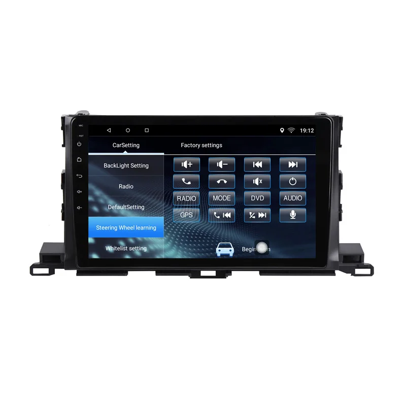 Perfect 10" RAM 2G 2.5D IPS Android 8.1 Car DVD Multimedia Player GPS For Toyota Highlander 2015 2016 2017 audio radio stereo navigation 4