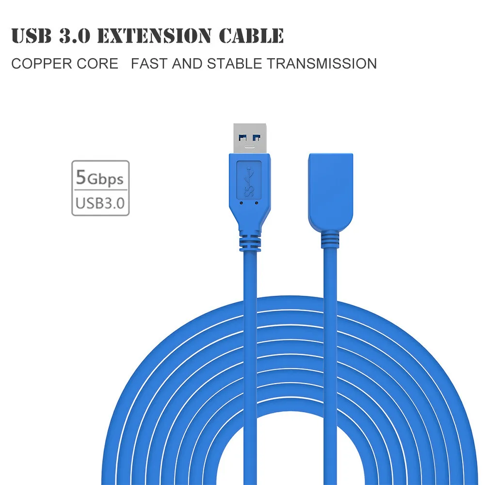 Горячая USB 3,0 папа-мама удлинитель USB3.0 Синхронизация данных быстрая скорость шнур разъем для телефона жесткий диск Ноутбук Настольный компьютер, принтер