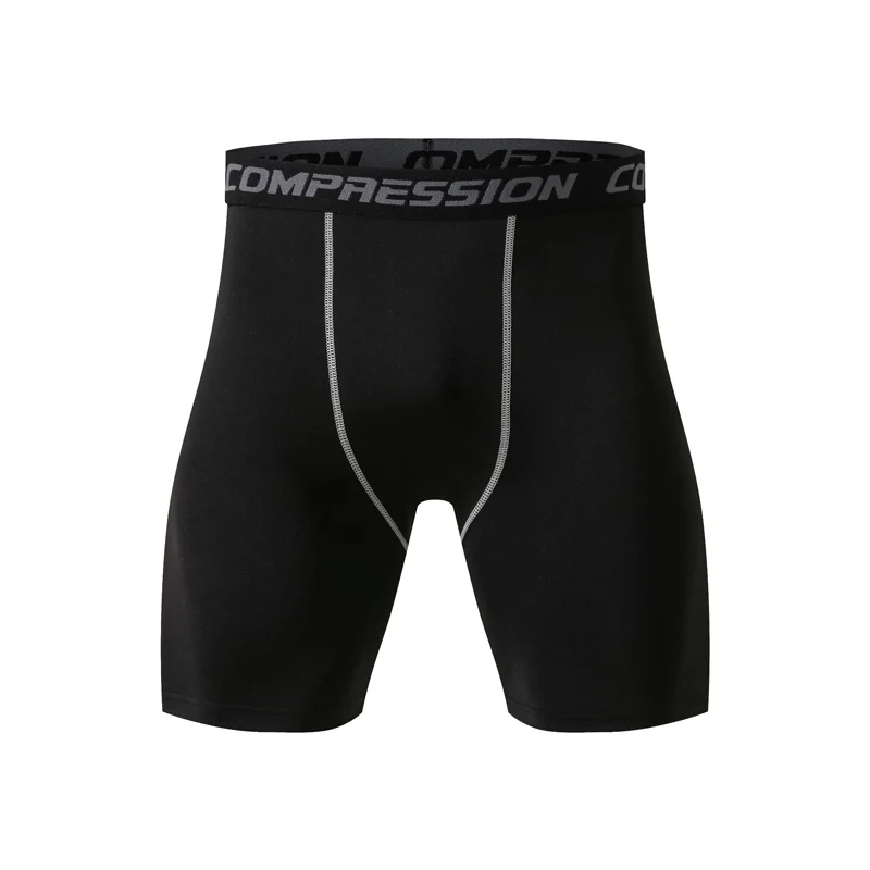 

New men's bodybuilding shorts fitness exercise leggings gym shorts male muscle vitality elastic compression tights running pants
