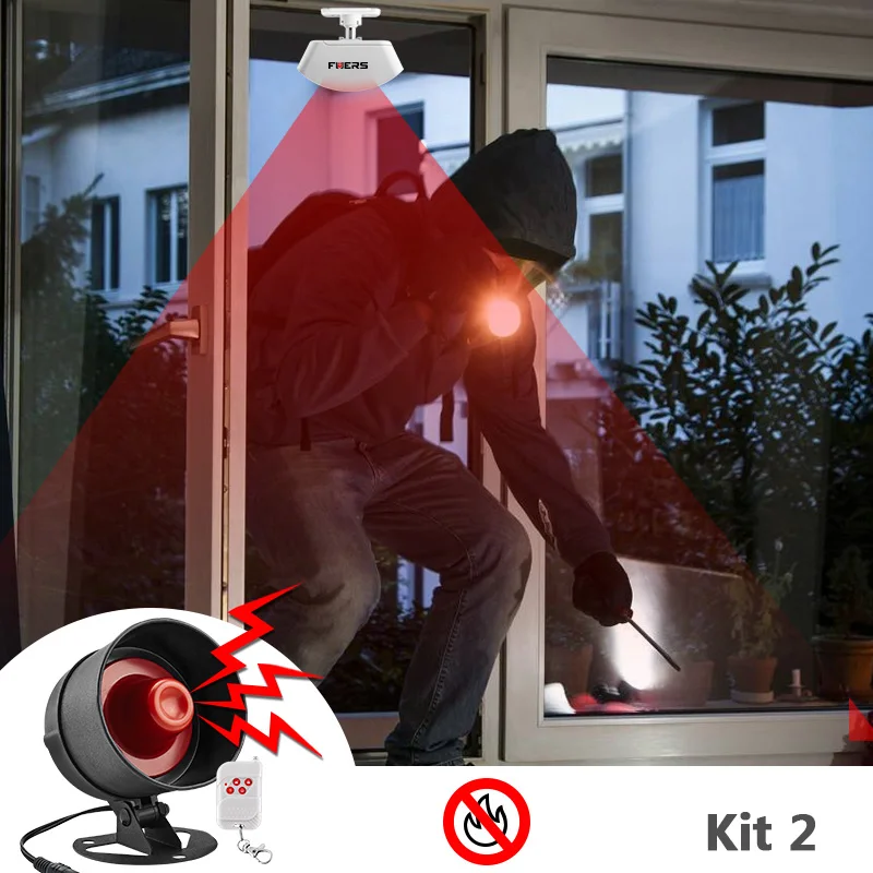 Loudly New Easy DIY setting Simple to operate Wireless Home House Alarm Siren System Security Alarm System for Warehouse Garage