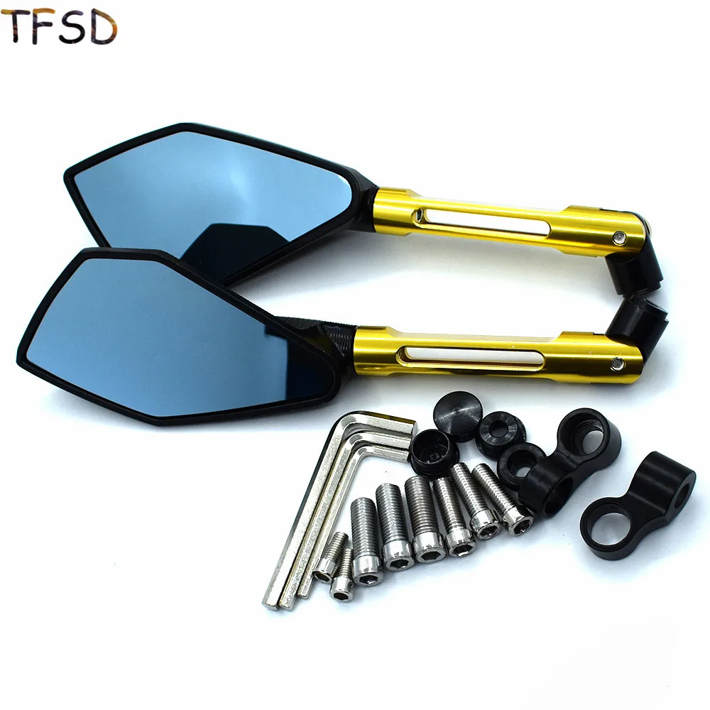

Universal 8mm 10mm Aluminum CNC Motorcycle Motorbike rearview back side mirror colorful For Suzuki GSR750/GSX-S750