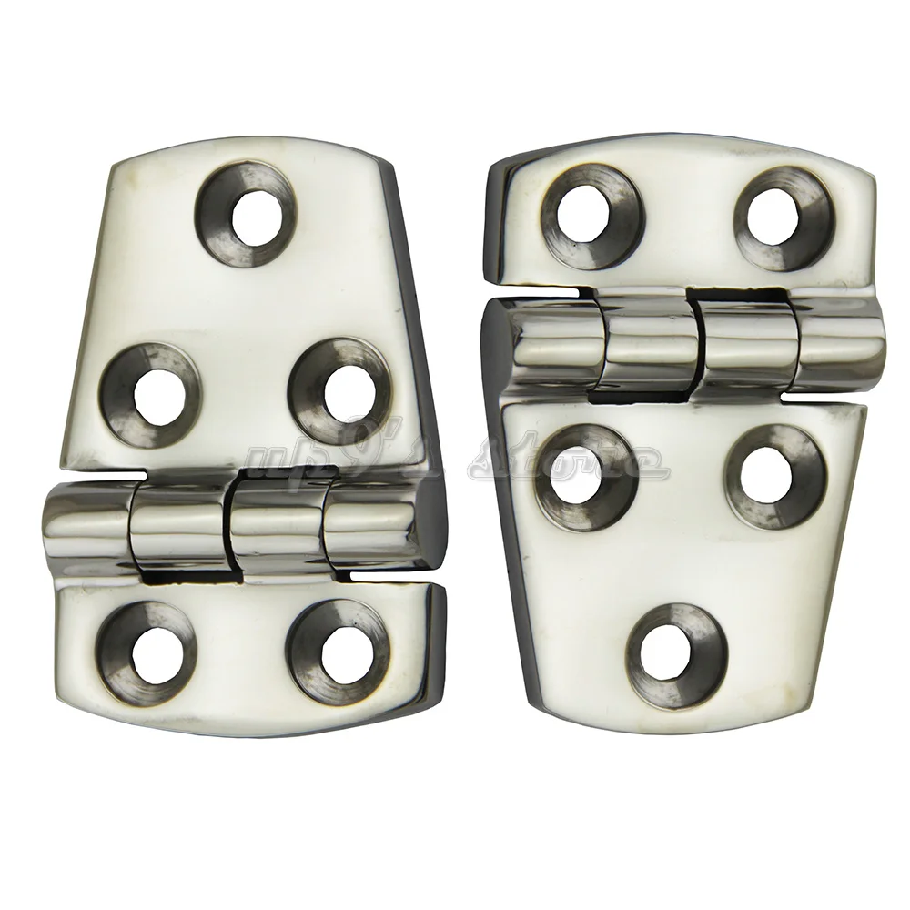 2pcs Marine Boat 5 Hole Cabin Flush Door Hinges Casting 316 Stainless