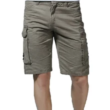 Мужские военные Карго Короткие хлопковые свободные брюки мужские мешковатые карманы повседневные короткие мужские брюки армейские камуфляжные мужские тактические шорты