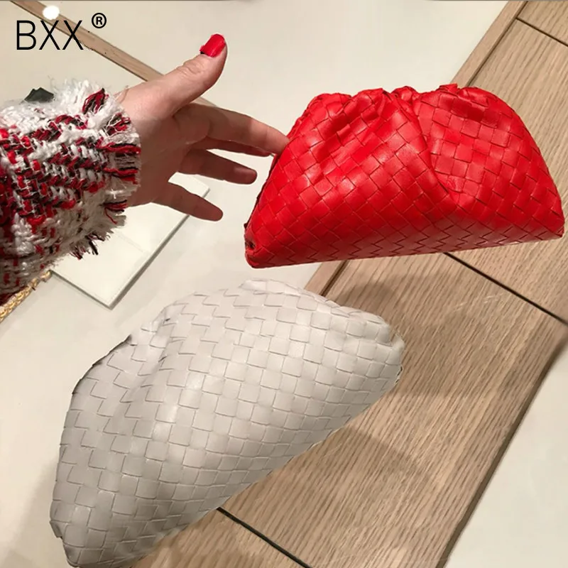 

[BXX] 2020 New Women Weaving Clutch Purse Mobile Phone Bags Fashion Female Shoulder Mini Messenger Bag All-match Handbag HE343
