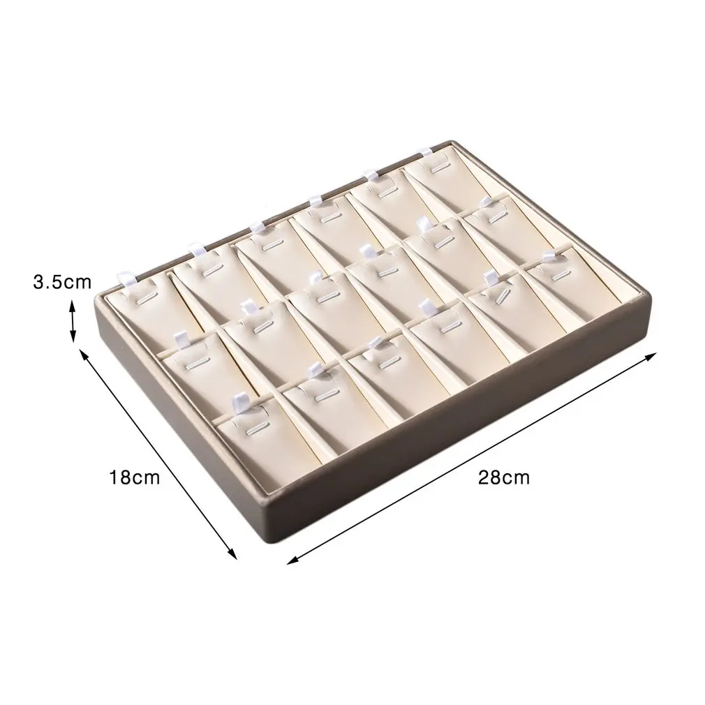 Fashion 18 Grids Black Pendant Jewelry Display Box Jewelry Boxes Ring Showcase Box Earring Display Stand Jewelry Packaging