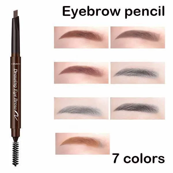 

Dual-Headed Hard Eyebrow Pen Sweat-proof Automatic Rotating Eyebrow Pen Long Lasting No Blooming Rotatable Triangle Eyebrow #H