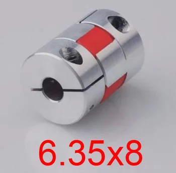 

6.35x8 6.35mm 8mm aluminium flexible shaft Jaw spider Plum Coupling servo motor rolling ball screw coupler CNC Encoders D25 L30