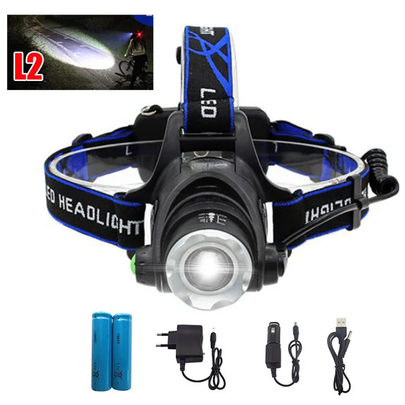 

3800LM headlamp XM-L L2 LED Headlight Head Lamp Flashlight Torch Lanterna led 60 degree for Camping Hunting Light