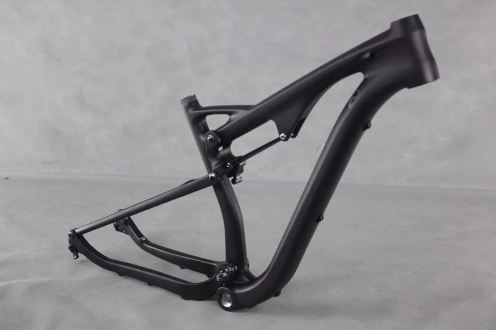 2016 Popular 29er carbon suspension bike frame dual mtb frames thru axle 142*12mm rear axle
