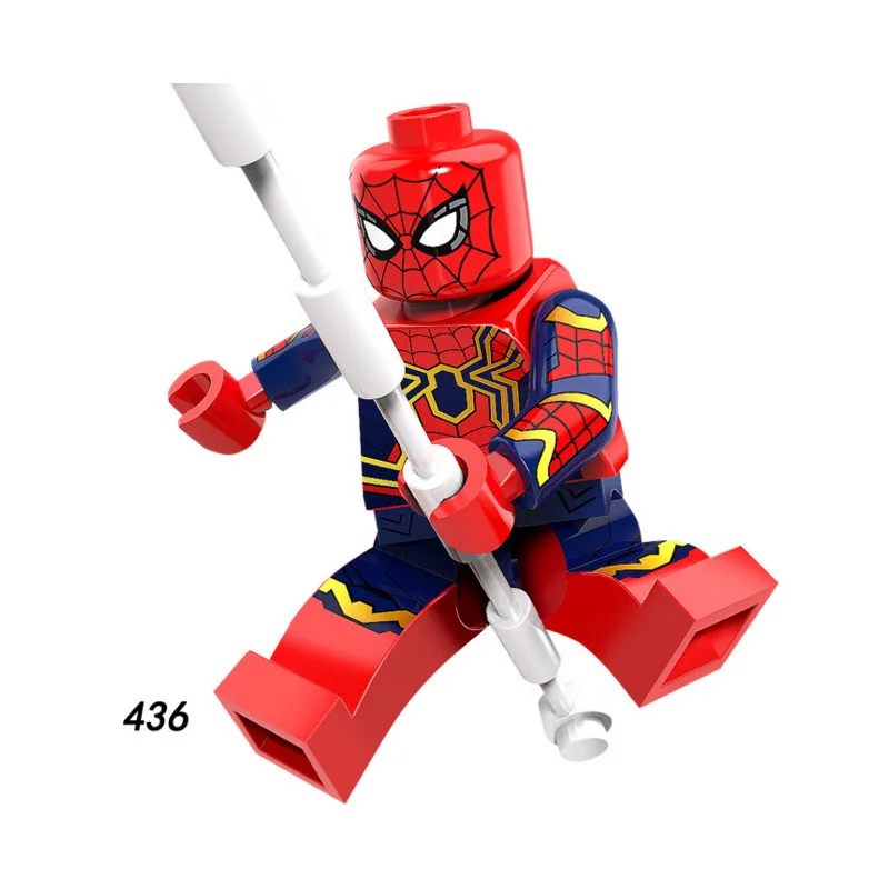

Single Sale Super Heroes Star Wars 436 Spider-Man Mini Building Blocks Figure Bricks Toys kids gifts Compatible Legoed Ninjaed
