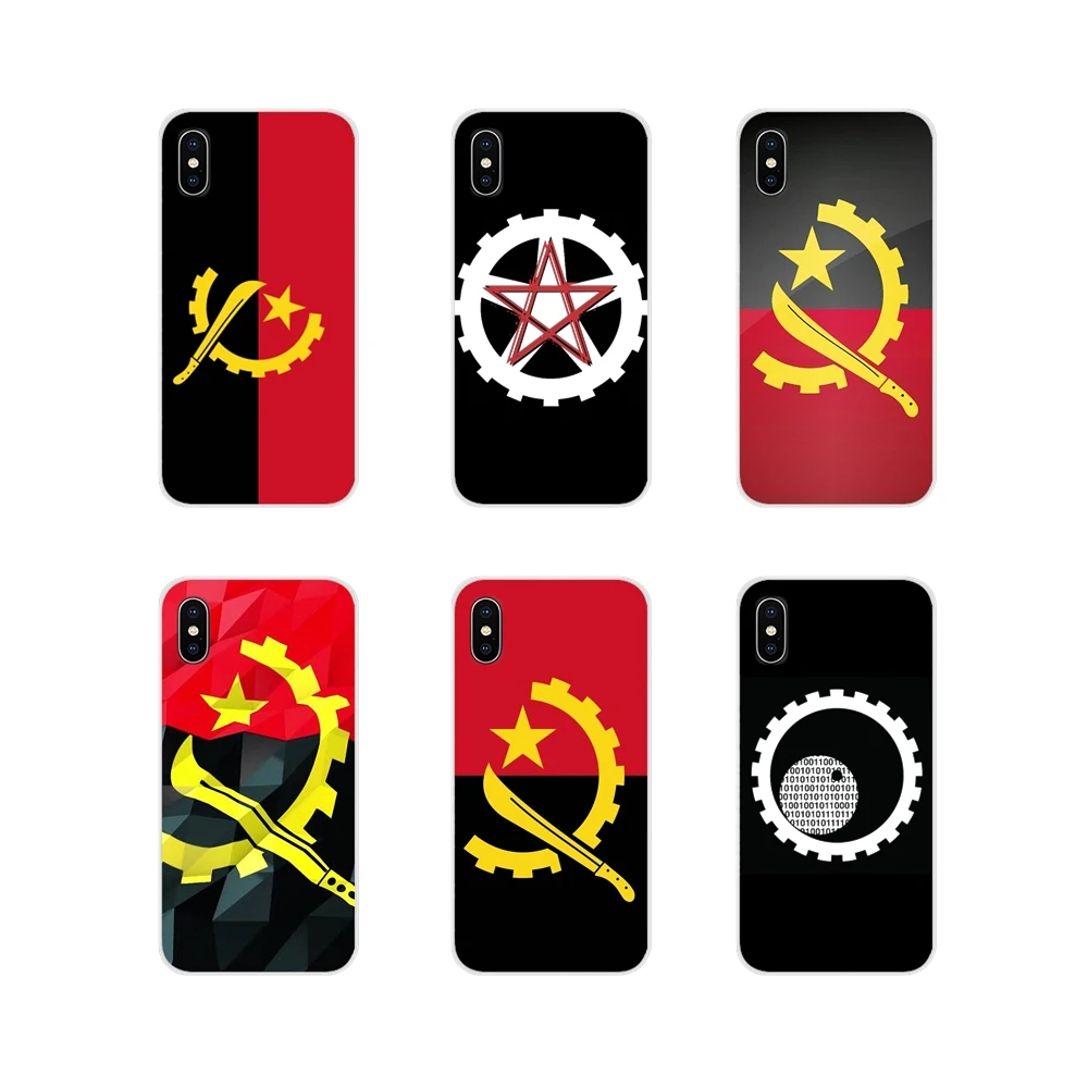 

For Samsung Galaxy S3 S4 S5 Mini S6 S7 Edge S8 S9 S10 Lite Plus Note 4 5 8 9 Angola flag Accessories Phone Shell Covers