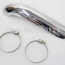 Кривой Хром Пламя выхлопной мотоцикл глушитель крышка тепловой щит защита выхлопной трубы щит для Honda Kawasaki Yamaha Suzuki