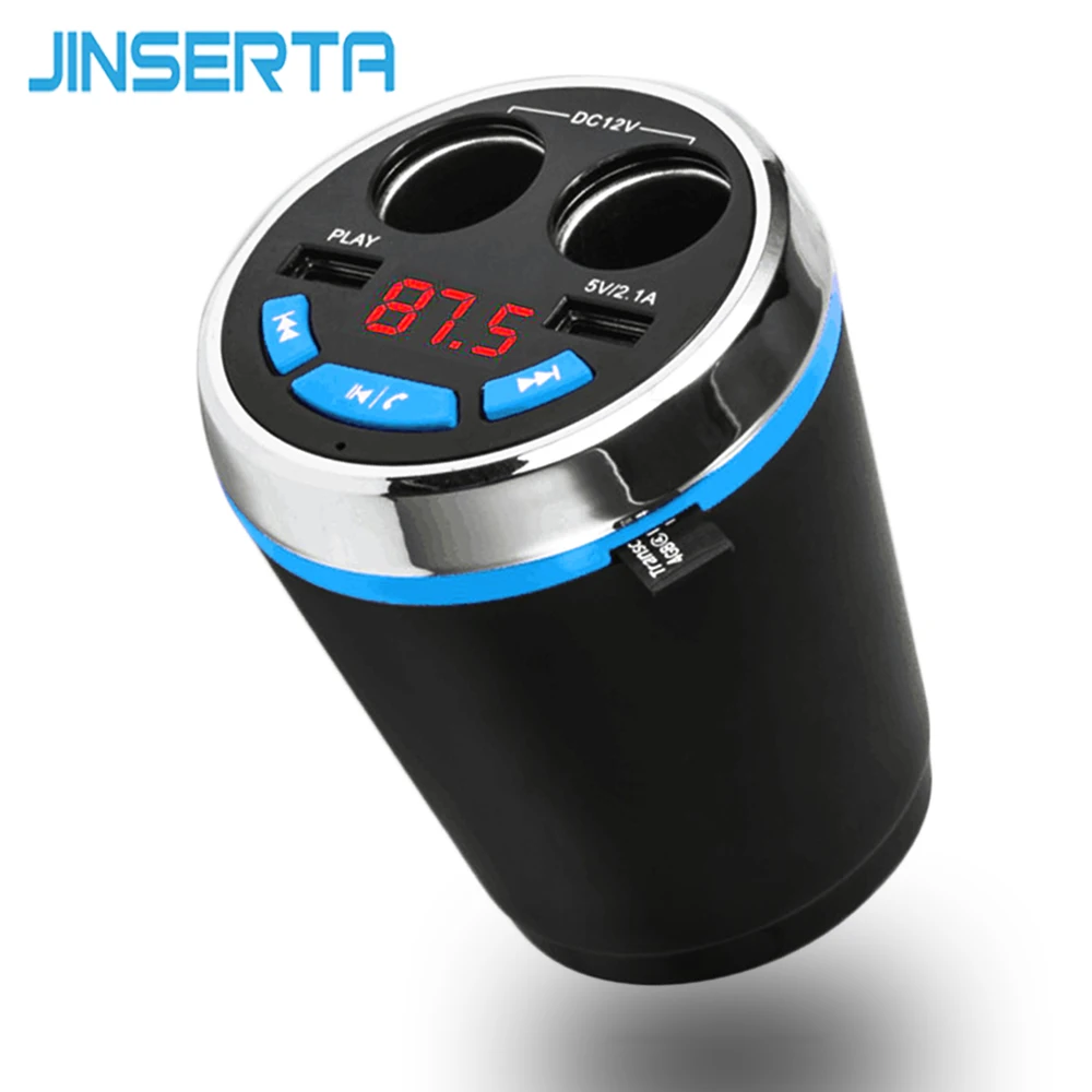 JINSERTA Bluetooth автомобильный комплект MP3 плеер fm передатчик HandsFree TF/MicroSD слот