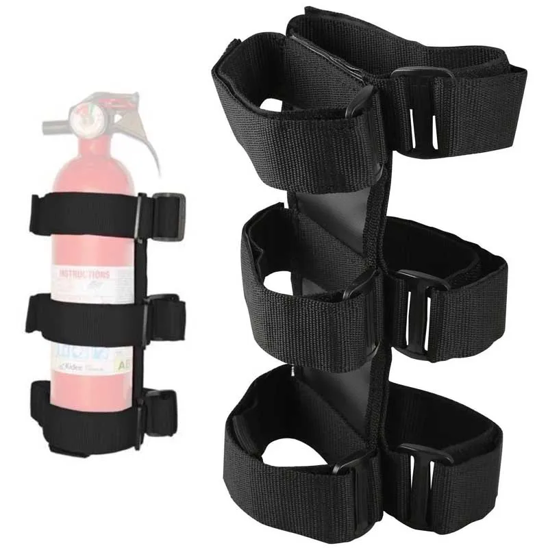 

Mayitr Car Truck Nylon Roll Bar Fire Extinguisher Holder Fixed Strap for Jeep Wrangler Car Styling Black