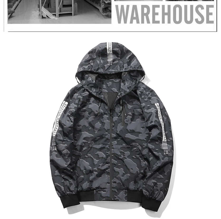 7 2018 New Jackets Men Winter Casual Outwear Windbreaker Jaqueta Masculino Solid Slim Fit Hooded Fashion Overcoats Homme Plus Size