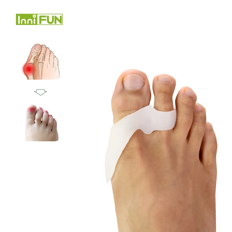 

1Pair=2pcs Silicone Foot Care Gel Bunion Two Toe Straightener Hallux Valgus Separator Alignment Pain Valgus Set Foot Care Tool