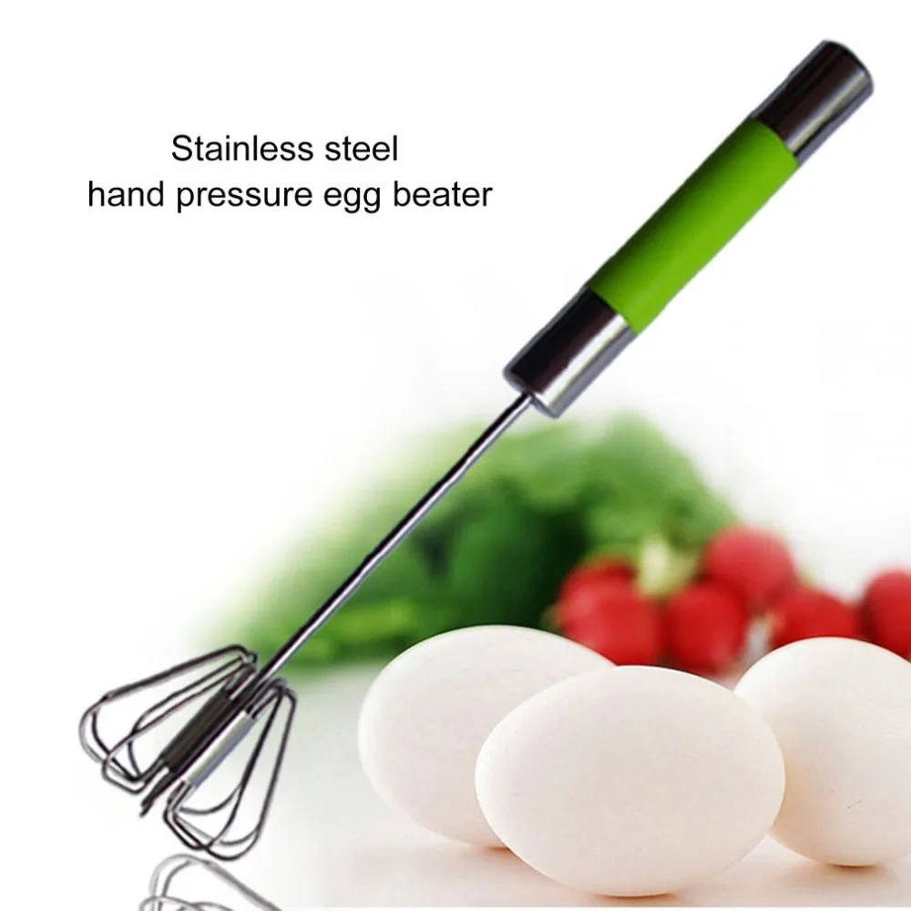 Stainless Steel Semi Automatic Whisk Mixer Household Handheld Balloon