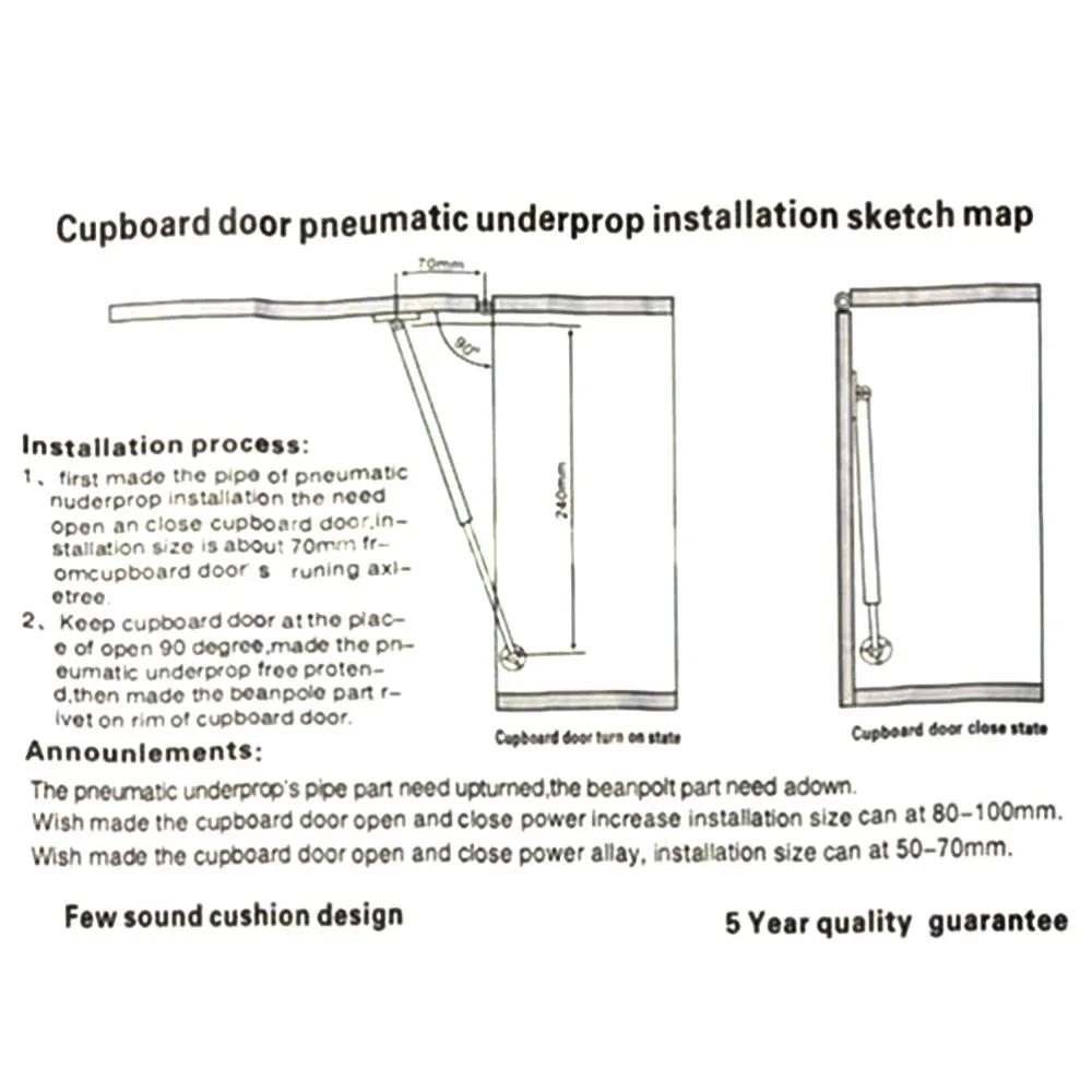 100N 10 кг петли для шкафа крышка остается мягкой открыть/закрыть силы Лифт поддержка газовая мебель распорка пружинная дверь шкафа кухня
