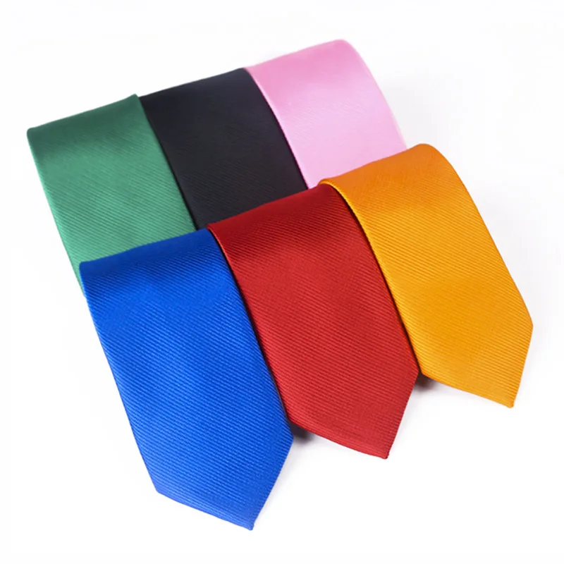

Men's Solid Color Threaded Polyester Tie 15 Color Monochrome 6cm Narrow Arrow Type Tie Men's Square Suit Fashion Business