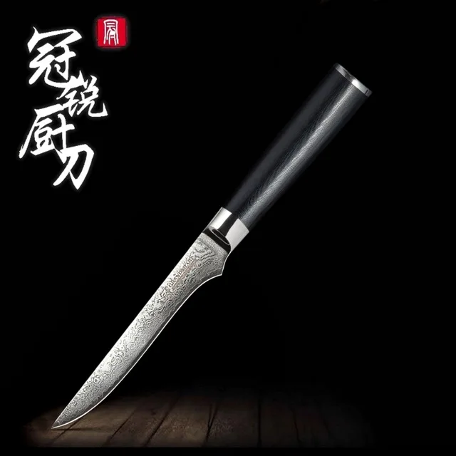 Качественный Профессиональный кухонный нож vg10 из дамасской японской стали, нож для шеф-повара, универсальные ножи Santoku Nakiri, для мяса, Kiritsuke - Цвет: 5.9 inch boing