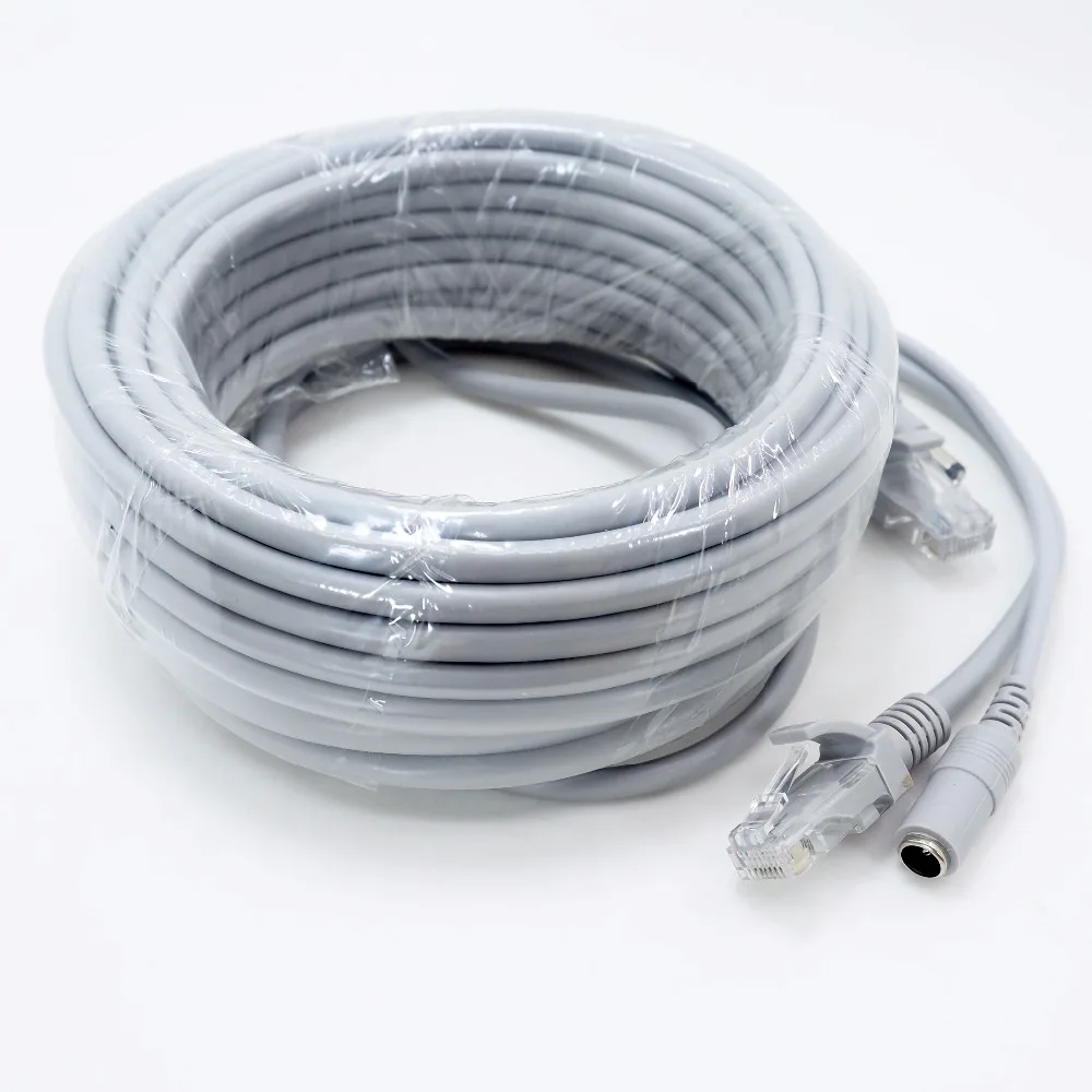 NC 10M типа два в одном кабель CCTV удлинитель Ethernet RJ45 DC 12V Мощность сетевой