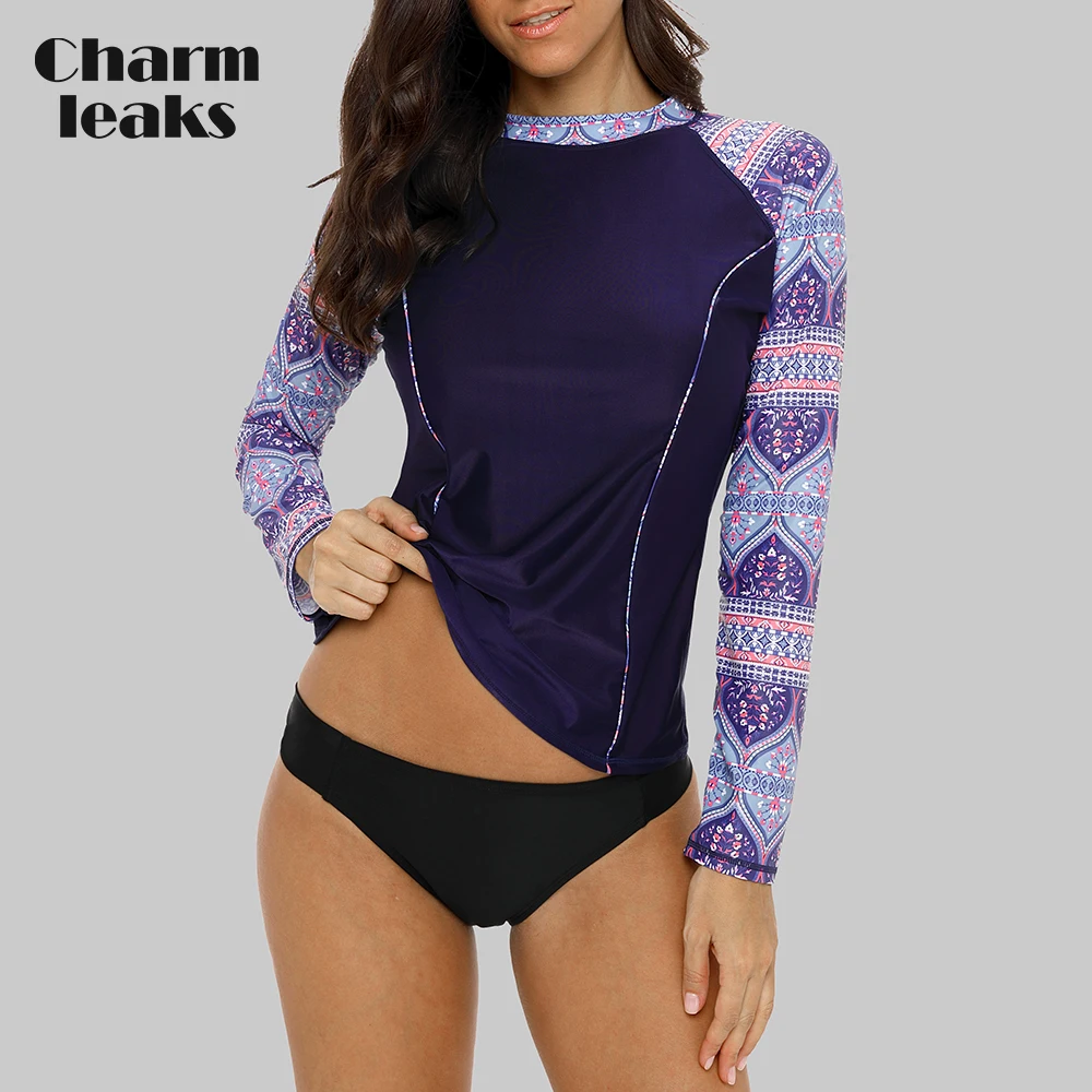 women's long sleeve rash guard swimwear