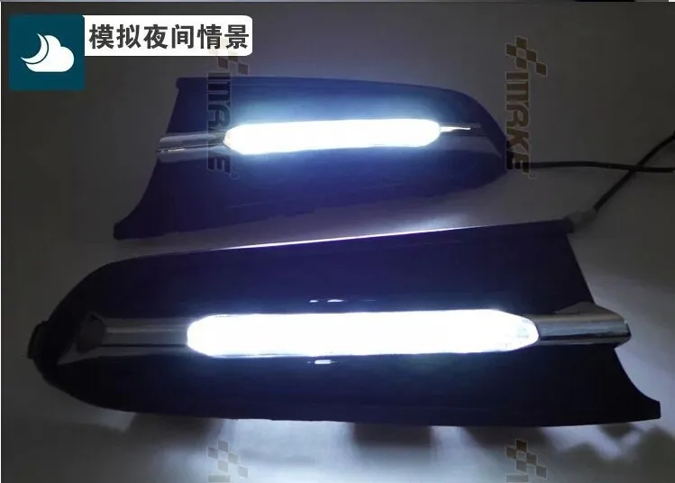 

for VW Polo sedan Vento LED DRL Daytime Running Lights with dimmer function novel wave surface super bright free shipping