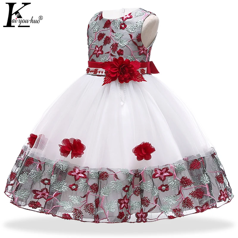 

2019 Summer Kids Dresses For Girls Elegant Princess Dress Children Girl Birthday Party Dress Flower Girls Wedding Dress Vestidos