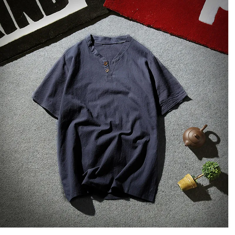 Linen Men Shirts Chinese Culture Men's Shirt Slim Short Sleeve Brand Summer Men Shirts Breathable Asian Plus size M-5XL 6XL