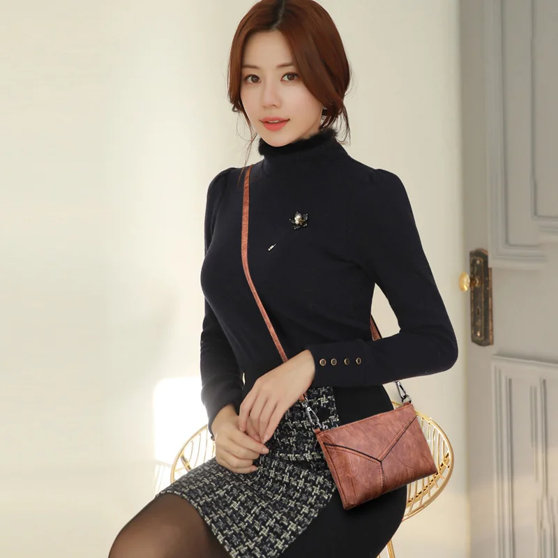 

New Vintage Women Shoulder Bag Ladies High Quality PU Leather Clutch Small Messenger Bag