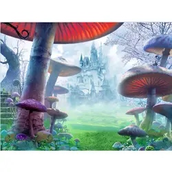 Фунтов полиэстер и винил сказочный замок огромный гриб фото Фон фотографии фонов Фоны для детей Фотостудия