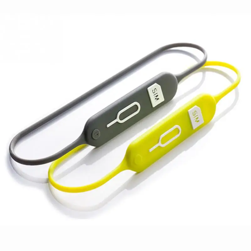 

1Pc Sim Card Holder Silicone Portable Safe Pin Needle Anti Lost SIM Card Holder