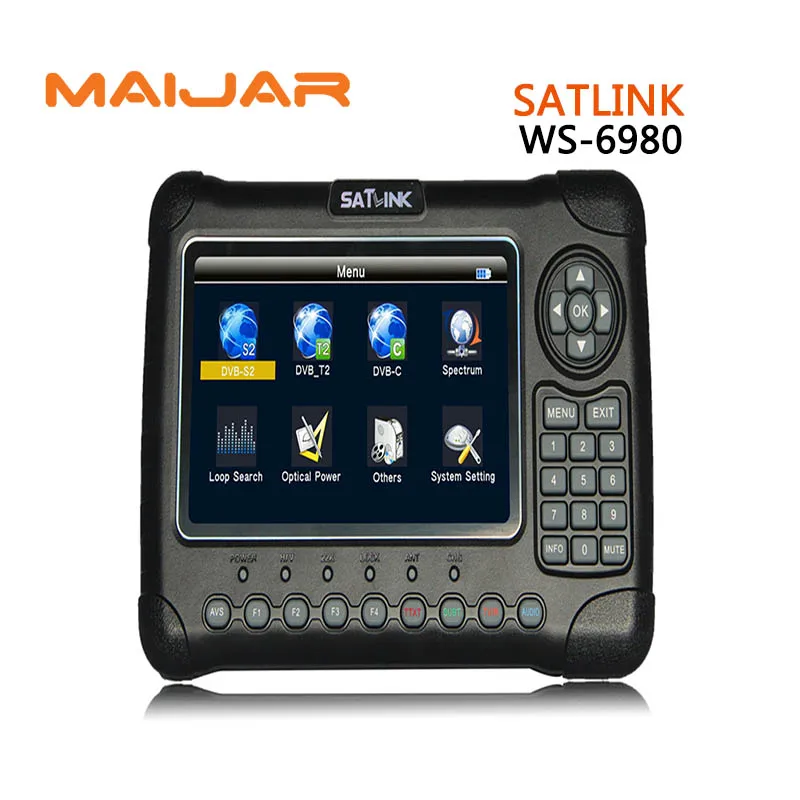

Digital Satellite Finder SATLINK WS6980 DVB-S2+C+T2 Signal Finder WS-6980 7 Inch High Definition TFT LCD Screen Meter
