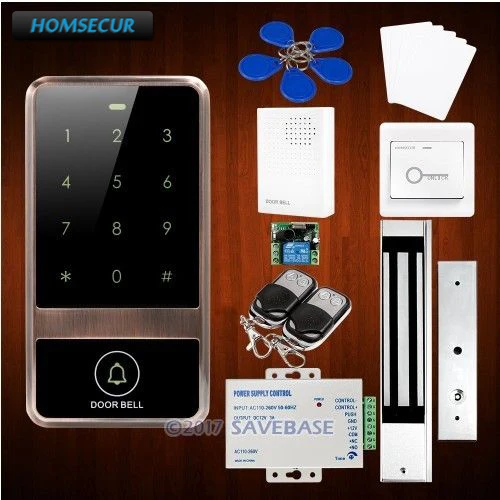 

HOMSECUR Waterproof Metal Case Access Control IC Reader System+Waterproof 280KG Magnetic Lock