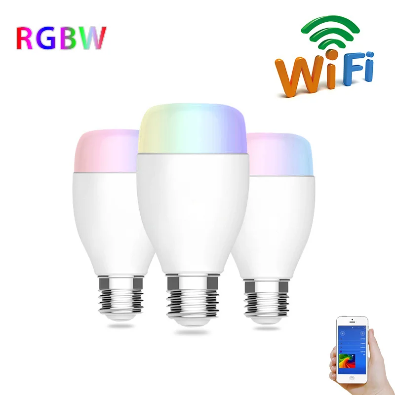

Smart LED Bulb Lamp E27 bulb work with Alexa echo 6W 110V/220V voice/APP eFamlity remote control colors changing and brightness