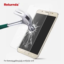 Return 9H 2.5D Tempered Glass film for Samsung Galaxy J5 J7 j5 2016 J7 2016 HD Clear Phone Premium Screen Protector Film