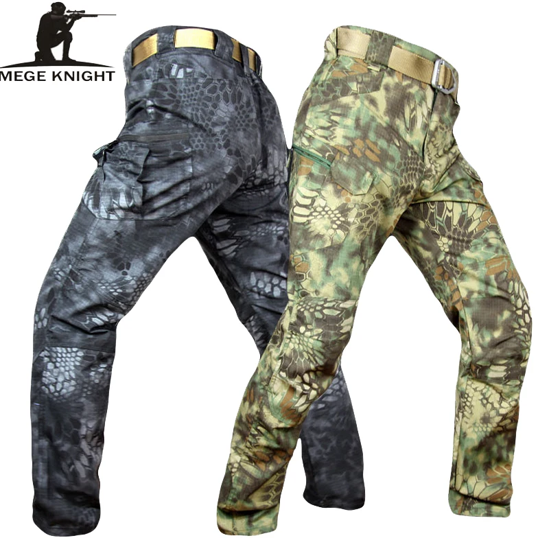Günstig Mege Ritter Band Kleidung Taktische Camouflage Military Hosen Männer Rip stop SWAT Soldat Kampf Hosen Militar Arbeit Armee Outfit