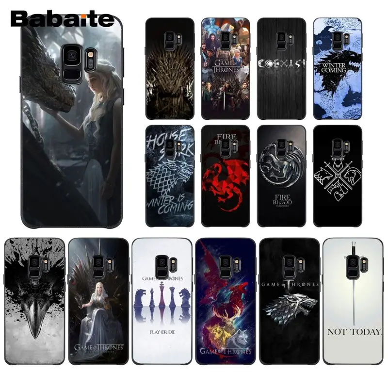 

Babaite Game Thrones Daenerys Dragon Jon Snow tyrion lannister Phone Case For GALAXY s5 s6 edge plus s7 edge s8 plus s9 plus